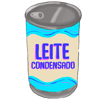 Ilustração de lata de Leite condensado